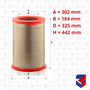 Filtro Ar Scania Highline 1377099 TR30345 Turbo Filtros