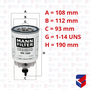 Filtro Racor Iveco Ford Mercedes Benz Com Copo Mann Filter
