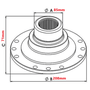 Flange Acoplamento Cambio 24 Estrias Scania S5 1868016 Original
