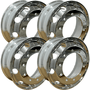 Jogo 4 Rodas Aluminio 22,5x8,25 Dianteiro Borda Larga Roadline