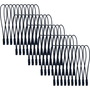 Kit 50 Borrachas De Lona Preto Gancho Plastico Bester