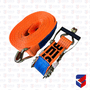 Kit Cinta Catraca Amarracao Laranja 50mm 5t 9m Gancho J Bester