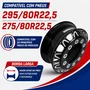 Roda Aluminio 22,5x8,25 Dianteiro Traseiro Preta Bester